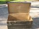 Antique Flat Top Wooden Trunk W/wood Slats On Top And Sides - Needs Refurbished Unknown photo 1