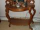 ✿✿ 1880 ' S Walnut Mirrored Etagere / Hall Stand / Console Table ✿✿ 1800-1899 photo 9