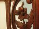 Old Walnut Wall Corner Shelf In Carved Wood 19 Inches Tall. . Other photo 3