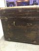 Brown Antique Trunk From The Turn Of The Century 1900-1950 photo 6