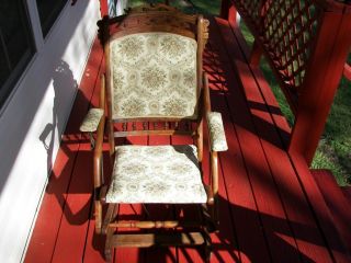Victorian Folding Rocking Chair With Arms photo