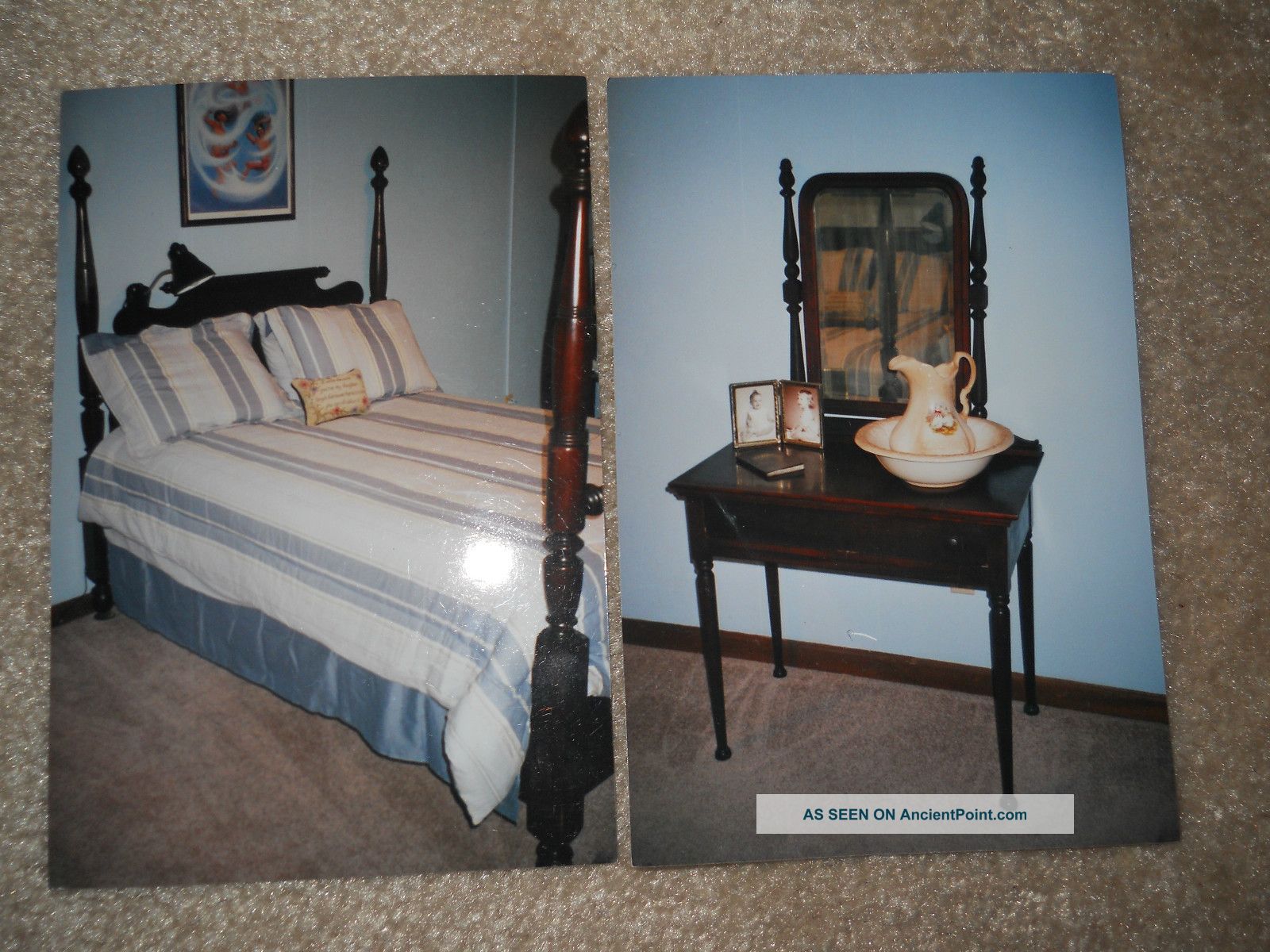 Antique Bedroom With Four Poster Bed And Vanity 1900-1950 photo