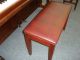 Piano Bench. . .  Mahogany/y/charry.  Brown Leather Top Post-1950 photo 3