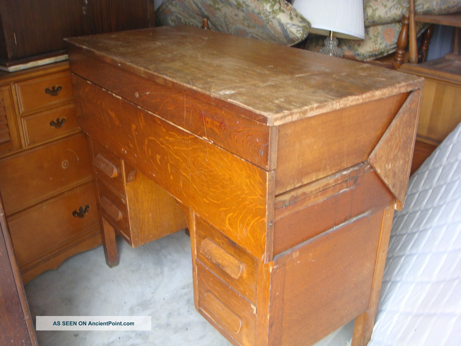 Antique Table Converts To Desk Unusual 1900-1950 photo