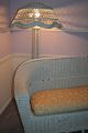 Antique Shabby White Woven Wicker Settee,  Love - Seat,  Couch,  Chaise 1900-1950 photo 1