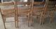 Set Of 4 Antique Chairs Sturdy Wood Shabby/rustic Ladder Back Vintage Unknown photo 2