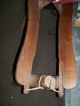 Vintage Antique Red Leather Camel Saddle Foot Stool Seat Chair Decor Unknown photo 2