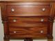 Rare Antique Chest 3 Drawers Atop Carved Single Pedastal With Lion Claw & Wheels 1800-1899 photo 4