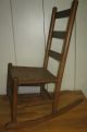 Vintage Ladder Back Porch Rocking Chair With Cane Woven Seat Unknown photo 4