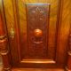 Victorian Walnut Hanging Cabinet With Carved Door And Key Latch 1800-1899 photo 2