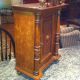 Victorian Walnut Hanging Cabinet With Carved Door And Key Latch 1800-1899 photo 3