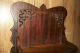 Rare Antique Burnt Walnut 18x11 Inch Wall Hanging Shelf With 12 Tie Holder Post-1950 photo 4