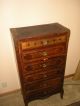 Antique French Chest Of Drawers Hand Painted Ormalu Trim Brasses 1800-1899 photo 11