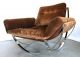Mid Century Italian Stendig Chrome Lounge Chair Not Rocking Milo Baughman Eames Post-1950 photo 6