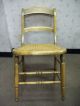 Three Antique Ladder Back Dining Room Chairs Cane Seat Refinished Simiilar 1900-1950 photo 1