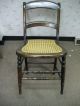 Three Antique Ladder Back Dining Room Chairs Cane Seat Refinished Simiilar 1900-1950 photo 6