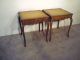 Stickley Country French Cherry Leathertop End Or Side Tables Post-1950 photo 2