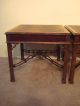 Pair Henredon Rittenhouse Flame Mahogany Chippendale End Side Tables Post-1950 photo 4