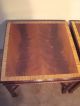 Pair Henredon Rittenhouse Flame Mahogany Chippendale End Side Tables Post-1950 photo 6