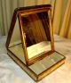 Antique White Gold Fancy Italian Wood Vanity Jewelry Box Must See 1900-1950 photo 1