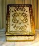 Antique White Gold Fancy Italian Wood Vanity Jewelry Box Must See 1900-1950 photo 3