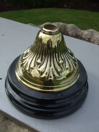 Victorian Brass And Ceramic Oil Lamp Base photo