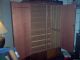 Antique Bedroom Furniture Armoire Wardrobe Cedar Closet Cabinet 1900-1950 photo 5