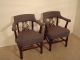 Pair Antique Mahogany Williamsburg Smoking Chairs Post-1950 photo 1
