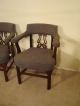 Pair Antique Mahogany Williamsburg Smoking Chairs Post-1950 photo 2