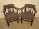 Pair Antique Mahogany Williamsburg Smoking Chairs Post-1950 photo 4