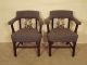 Pair Antique Mahogany Williamsburg Smoking Chairs Post-1950 photo 7