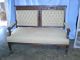 Settee / Love Seat Antique Eastlake Carved Walnut Button Tuck Upholstery 1900-1950 photo 4