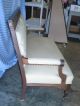 Settee / Love Seat Antique Eastlake Carved Walnut Button Tuck Upholstery 1900-1950 photo 5