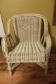 Rare & Unique Vintage Off White Child ' S Kids Wicker Chair Doll Very Well Made Post-1950 photo 1