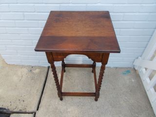 Antique English Tiger Oak Stand Local Pickup Only photo