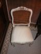 19th C.  Louis Xv Style Painted Side Chair W/ Scalamandre Silk Stripe Fabric 1800-1899 photo 11