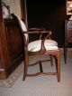 American Hepplewhite Arm Chair With New Scalamandre Stripe Silk Fabric 1900-1950 photo 4