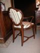 American Hepplewhite Arm Chair With New Scalamandre Stripe Silk Fabric 1900-1950 photo 8