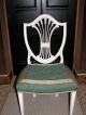 Copy 18th Century White Painted Side Chair With Shield Back And Gray Decorations 1900-1950 photo 1