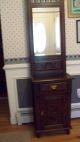 Antique Mahogany Wood Unit /mirror,  Draw & Cabinet (1940 ' S) Other photo 3