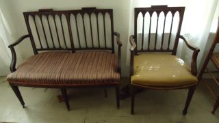 New York Federal Sette And Chair Slover And Taylor Decorative Arts Chairs Aafa photo