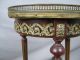 Antique Petite French Louis Xvi Marble Top Ormulu Bronze 3 Leg Occassional Table 1800-1899 photo 2