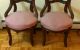 Antique Victorian Rosewood Balloon Back Pair Of Chairs 1800-1899 photo 2