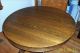 Antique Round Oak Claw Foot Table 1900-1950 photo 2