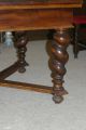 Antique Solid Oak Jacobean Barley Twist Refactory/dining Table/6 Chairs Pre 1879 1800-1899 photo 3