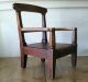 Antique Child ' S Chair,  Hand Made,  Folk Art Primitive,  Red Board Paint 1800-1899 photo 10
