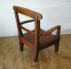 Antique Child ' S Chair,  Hand Made,  Folk Art Primitive,  Red Board Paint 1800-1899 photo 2