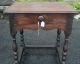 Walnut Oak And Yellow Pine Penn One Draw Stand Aafa Furniture Table Primitive Pre-1800 photo 2
