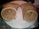 Set Of 2 Hollywood Regency Fan Back Peacock Wicker Doll Chairs Post-1950 photo 4