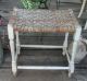Vintage Shabby Distressed Stool Plant Stand Primitive Antique Cottage Chic Post-1950 photo 1
